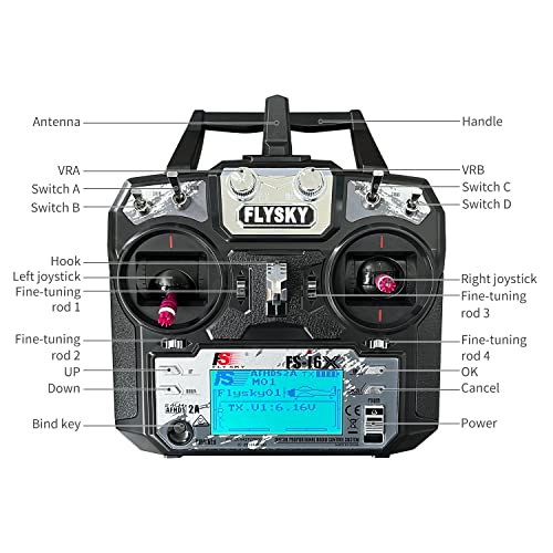 HAWK'S WORK 10 Ch Transmitter with Receiver (i6X+ iA6B)