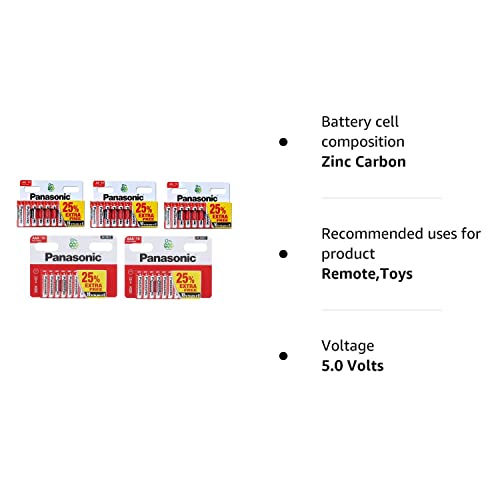 Panasonic Zinc Carbon AA & AAA Battery Pack