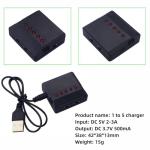 5PCS 3.7V 400mah Battery & 5-in-1 Charger for Quadcopter Drone