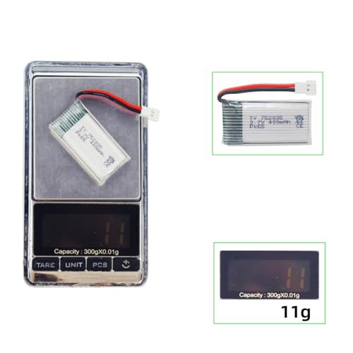 5PCS 3.7V 400mah Battery & 5-in-1 Charger for Quadcopter Drone