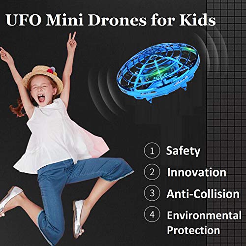 WALLE Mini Hand Hover Ball LED Drone (Blue)