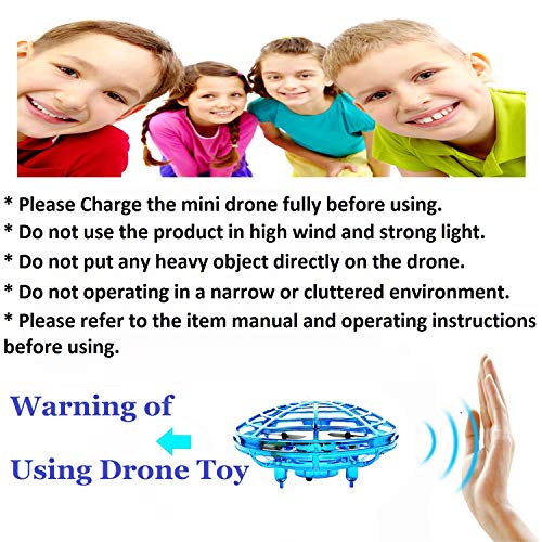 WALLE Mini Hand Hover Ball LED Drone (Blue)