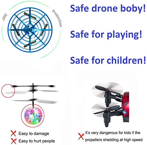 WALLE Mini Hand Hover Ball LED Drone (Blue)