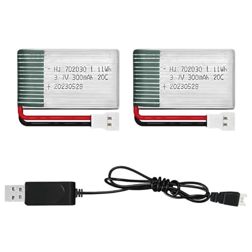 2 Pcs 3.7V Lipo Battery for RC Drones