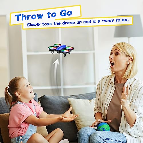 Tomzon A23 Mini LED Kids RC Drone Blue