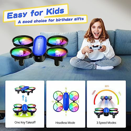 Tomzon A23 Mini LED Kids RC Drone Blue