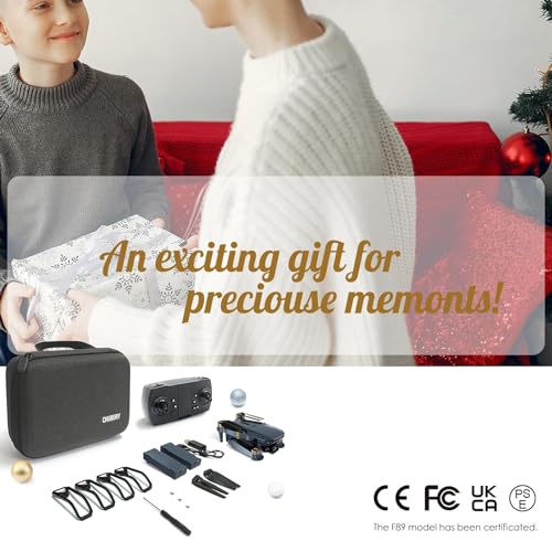 Foldable Quadcopter Drone, 40+ mins Flight Time, 2K HD Camera