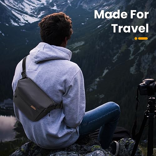 TARION Compact Waterproof Camera Sling Bag Black