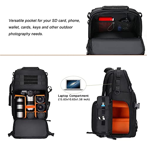 MOSISO Drone Camera Backpack, Black (8 words)
