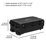 Portable Rolling Waterproof Drone Case, Black