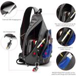 TUDEQU Men's Large Sling Backpack, 8 Pockets, 19L
