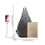 TUDEQU Men's Large Sling Backpack, 8 Pockets, 19L