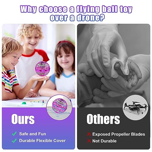 XINHOME Pink Hover Ball: Flying Spinner Mini Drone