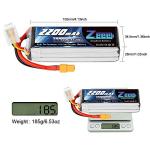 Zeee 3S Lipo Battery 2200mAh 11.1V 120C - XT60 Plug - 2 Pack