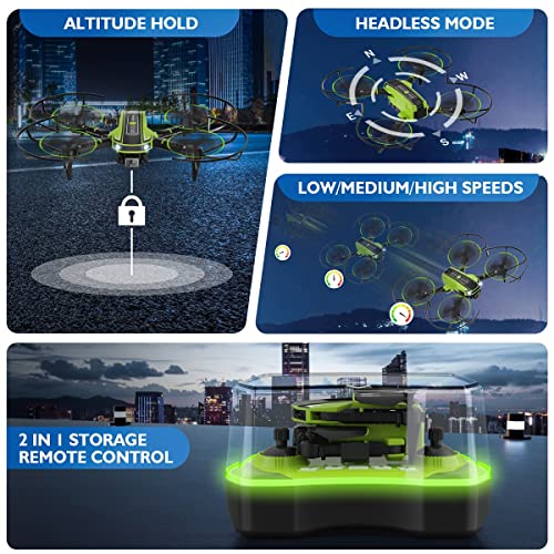 720P HD Camera Foldable Drone - Green