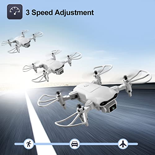 4DRC V9 Mini Drone for Kids with 720P HD FPV Camera, Foldable RC Quarcopter for Boys Girls with Altitude Hold, Headless Mode, One Key Start, Tap Fly, Speed Adjustment, 3D Flips, 2 Modular Batteries