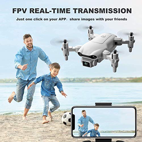 4DRC V9 Mini Drone for Kids with 720P HD FPV Camera, Foldable RC Quarcopter for Boys Girls with Altitude Hold, Headless Mode, One Key Start, Tap Fly, Speed Adjustment, 3D Flips, 2 Modular Batteries