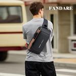 Anti-Theft Sling Bag with USB Port for Men