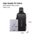 Anti-Theft Sling Bag with USB Port for Men