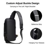 Anti-Theft Sling Bag with USB Port for Men