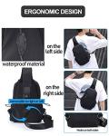 Compact Sling Crossbody Backpack with USB Port