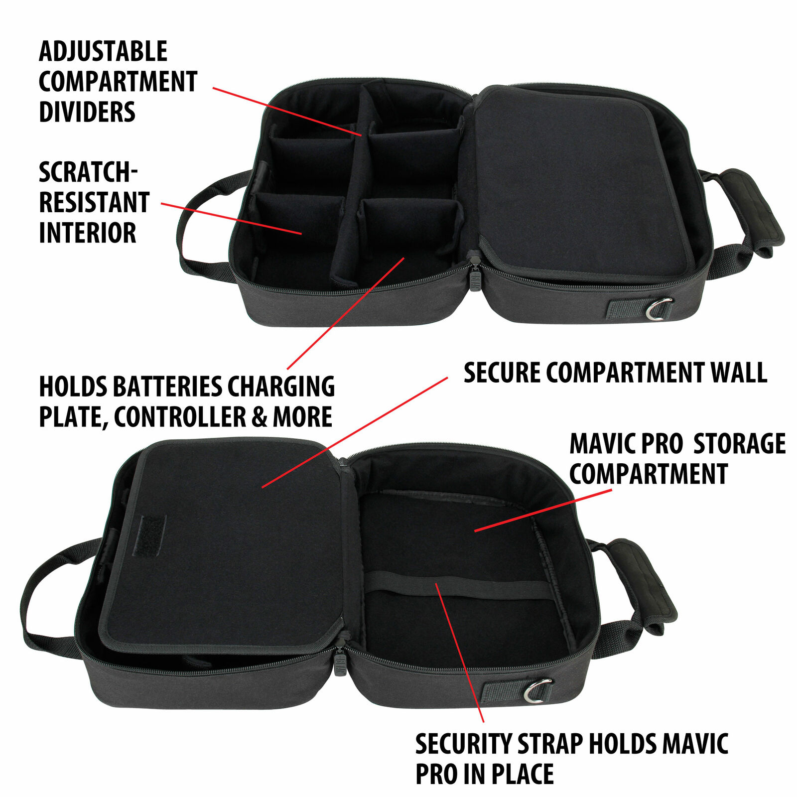 USA Gear Drone Case for DJI Mavic Pro