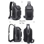 OZUKO Men's Sling Backpack (Black)