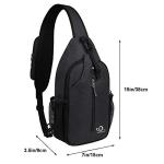 Black Waterfly Sling Backpack for Travel & Hiking