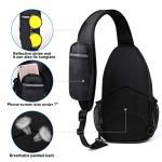 Black Waterfly Sling Backpack for Travel & Hiking