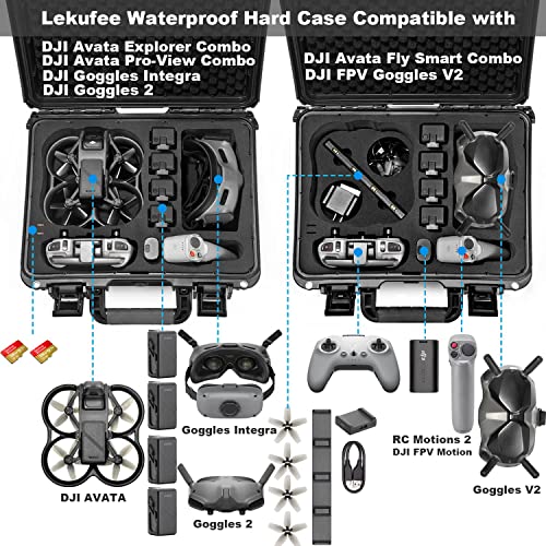 LEKUFEE Waterproof Hard Case for DJI Avata Drones