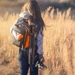 Orange Nylon Backpack for Drones and Cameras