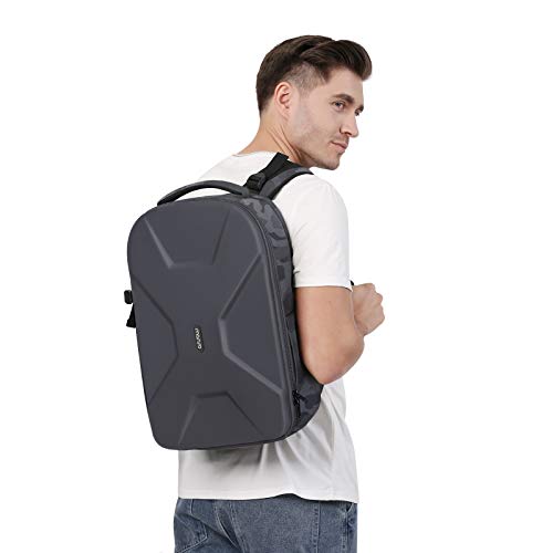 Gray Camo Camera Backpack with Hardshell for Drones