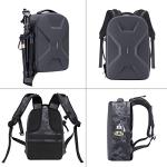Gray Camo Camera Backpack with Hardshell for Drones