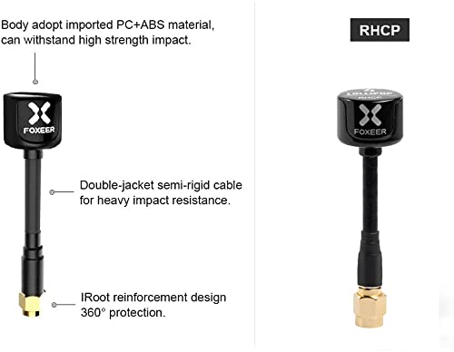 Black Foxeer Lollipop mini FPV antenna set