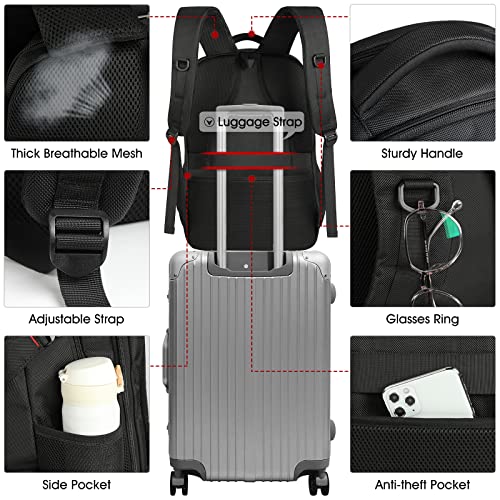 17.3" Laptop Backpack with Insulated Lunch Compartment & USB Port