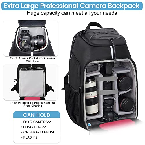 Drone Camera Backpack with Hardshell and Rain Cover