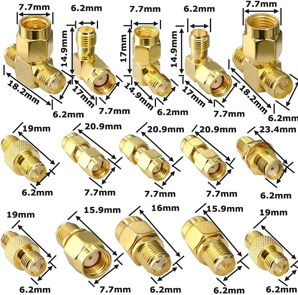 15 Type RF Antenna Adapter Kit for FPV Drones