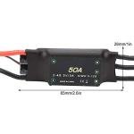 50A Brushless ESC, Speed Controller 5V/3A BEC Output RC Accessory for RC Drone Foam Airplanes