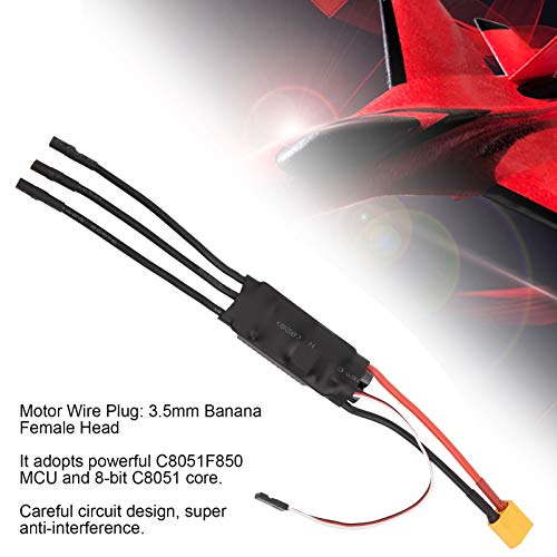 50A Brushless ESC, Speed Controller 5V/3A BEC Output RC Accessory for RC Drone Foam Airplanes