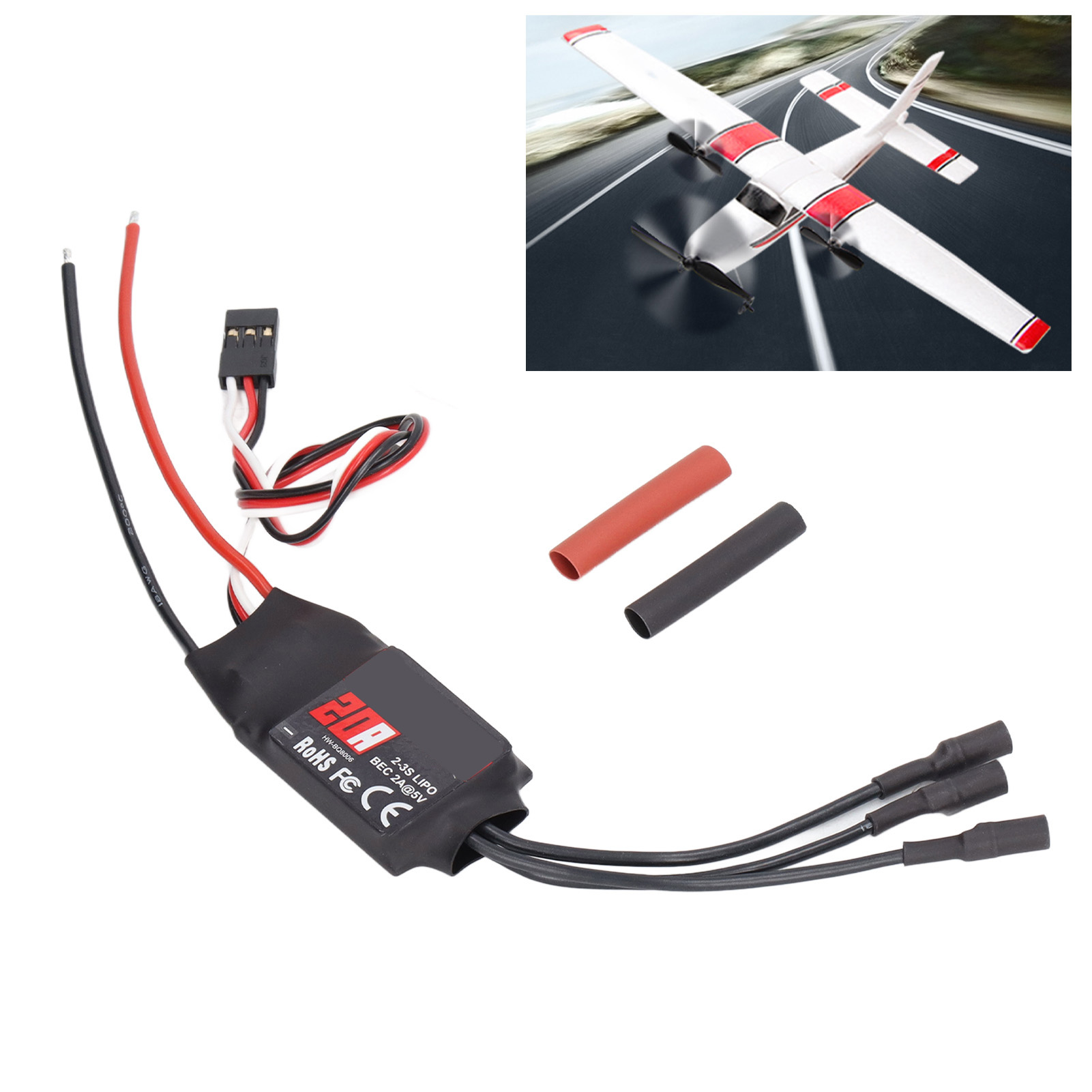20A Brushless ESC for RC Drones/Airplanes
