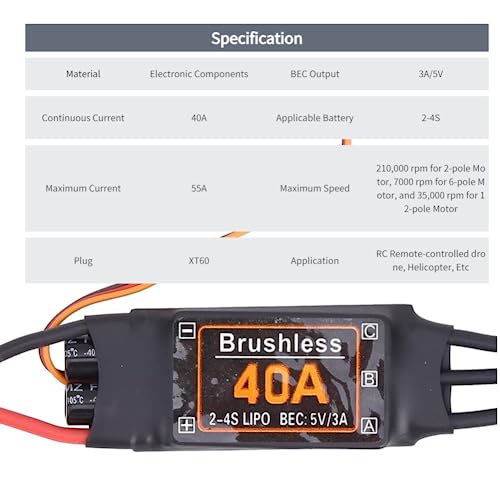 40A Brushless ESC for RC Drones
