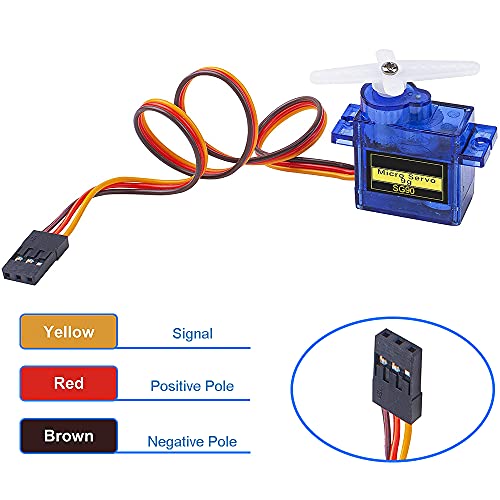 SG90 Micro Servo Motor Kit with 15 Servo Arms