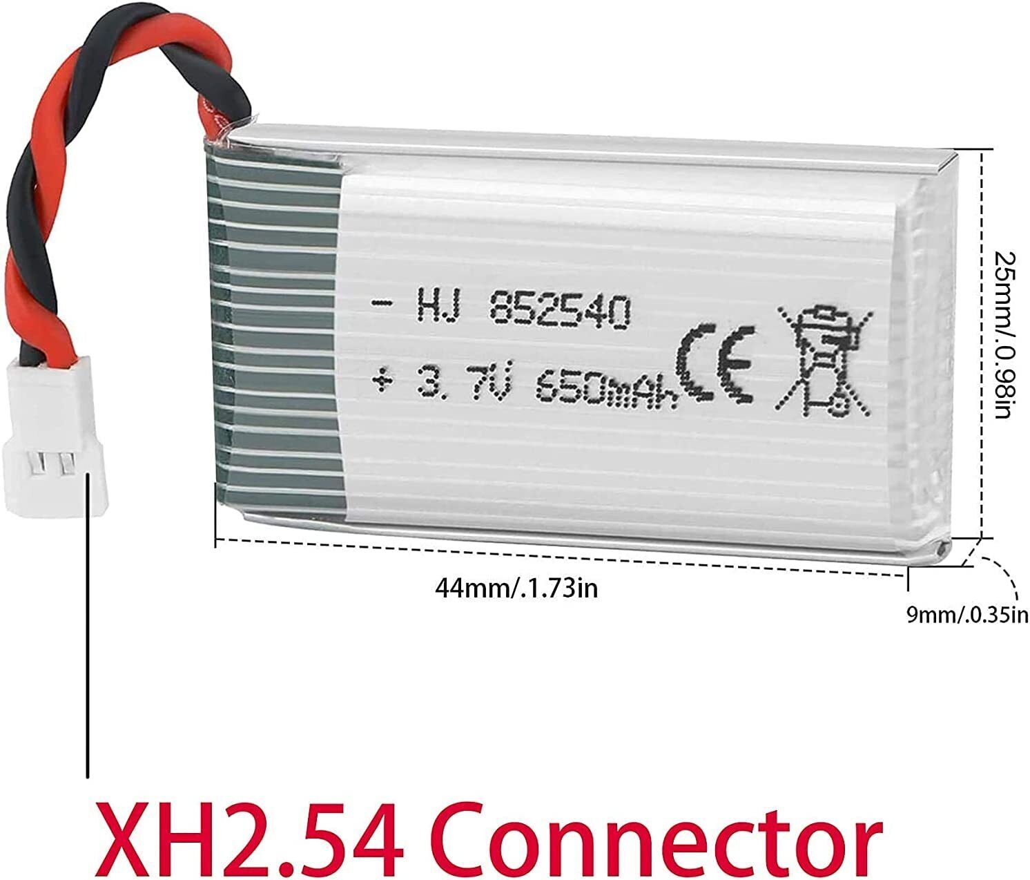 650mAh LiPo Battery + USB Charger for Syma X5 Drone