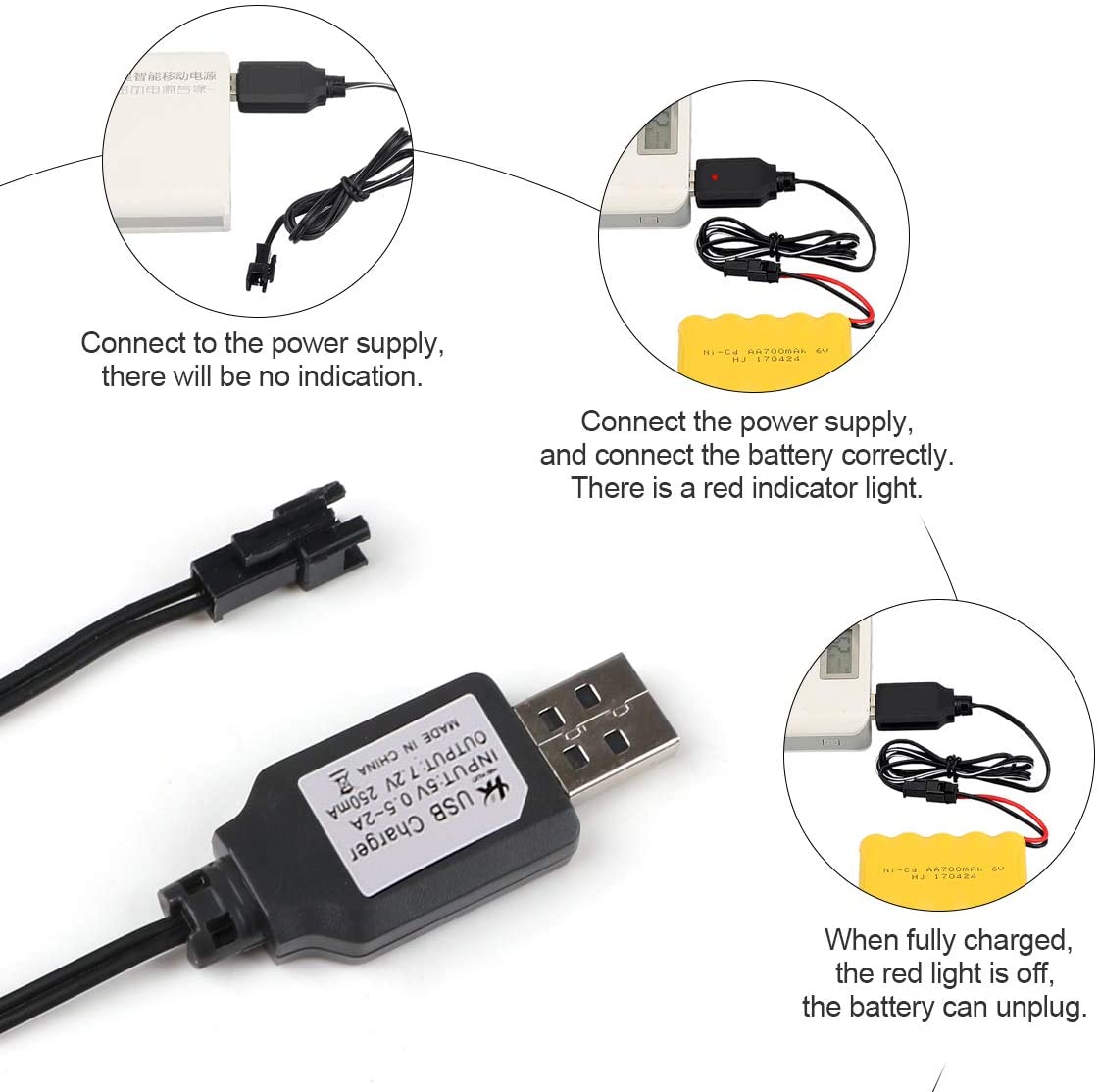 7.2V NI-MH Battery Charger Set for Drones