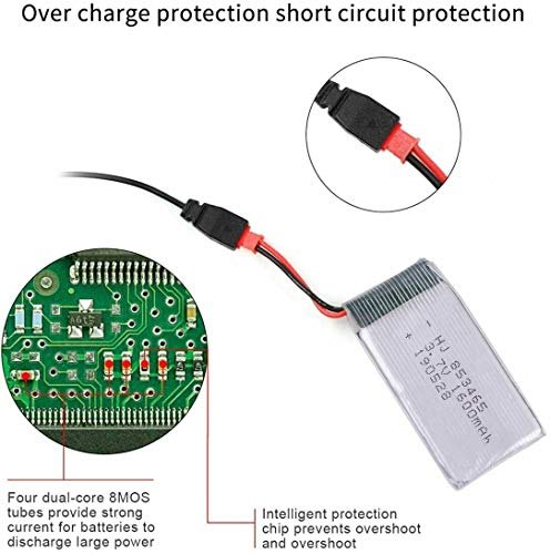 Yangers 2-pack drone battery set with charger