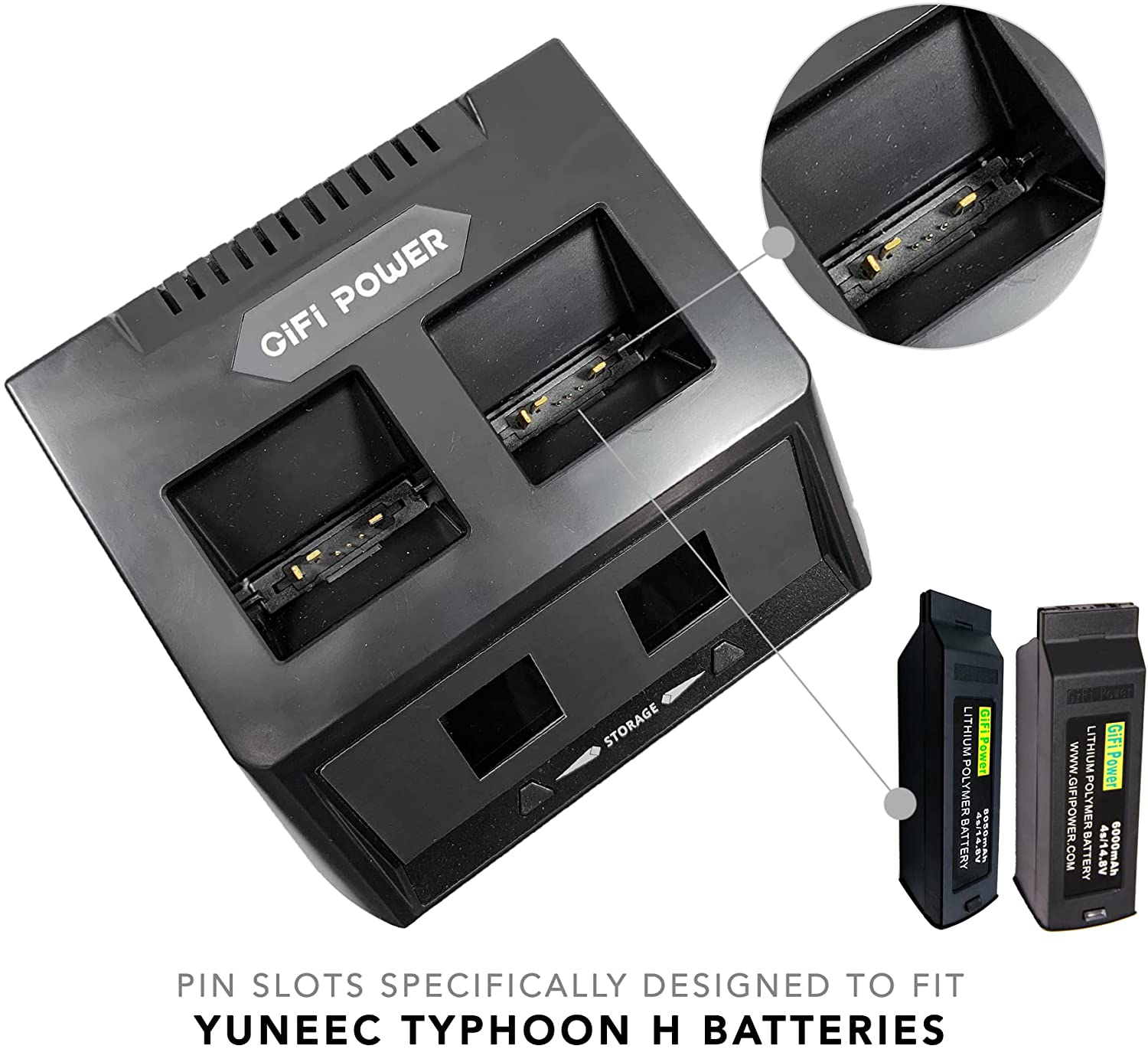 2-in-1 Battery Charger for YUNEEC Typhoon H Drone