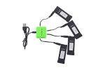 4 Batteries + Charger for Folding Quadcopter