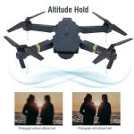 NuFazes Drone E58 WIFI FPV 4K Dual Camera 3 Batteries Foldable Selfie RC Quadcopter
