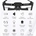 Drone 4k HD Wide Angle Dual Camera WiFi FPV Foldable RC Quadcopter + 4 Batteries