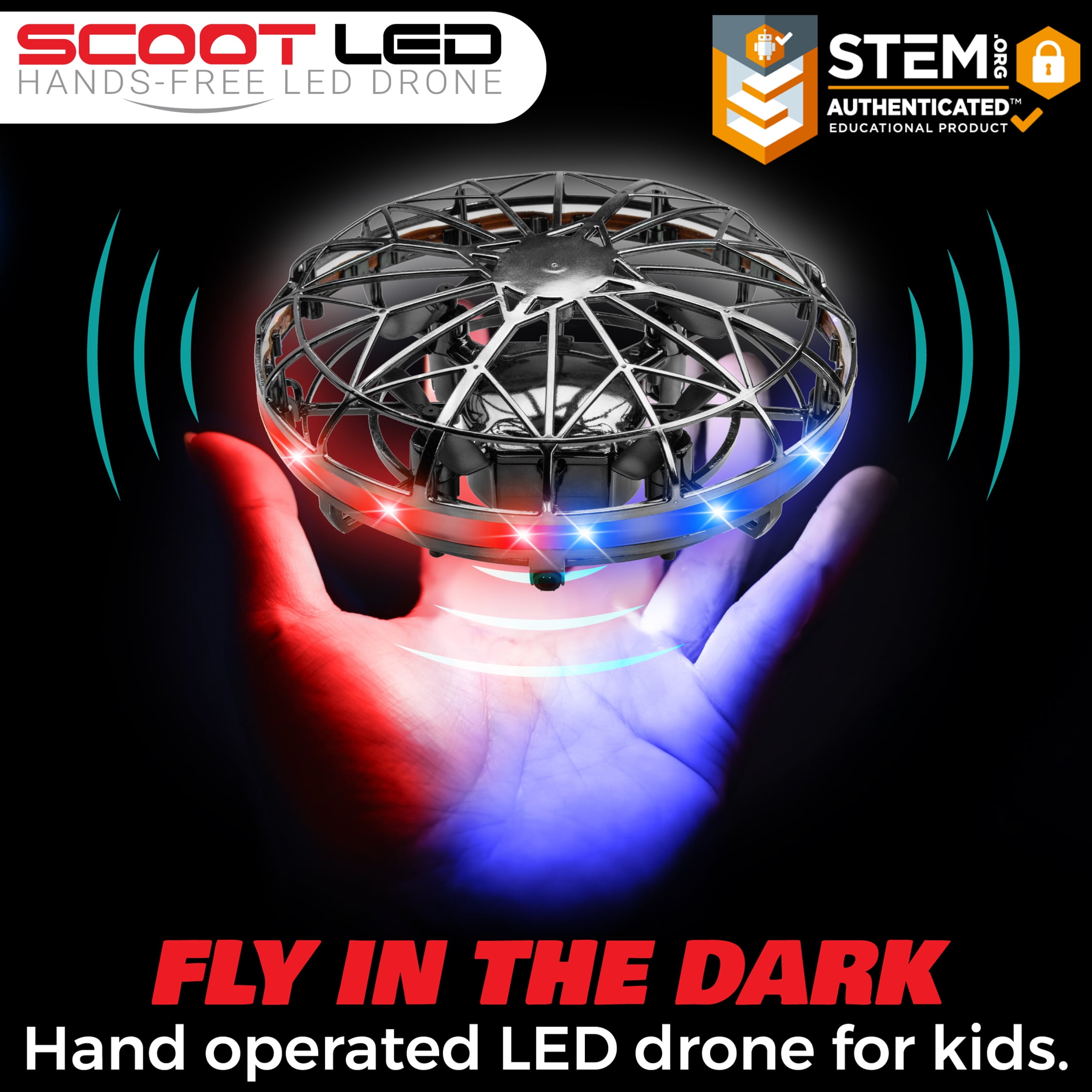 Mini Hand-Controlled UFO Drone with LED Lights